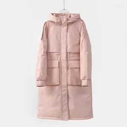 Piumino da donna Parka Cappotto invernale da donna Piumino caldo Giubbotti con cappuccio per il 2022 Cappotti Midi femminili Abiti Jaqueta Feminina HLY151