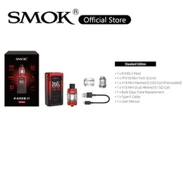 Комплект Smok R-Kiss 2, 200 Вт Vape Mod с мини-баком TFV18 объемом 6,5 мл, 1,3-дюймовый цветной TFT-экран, верхняя система паровой заправки, 100% аутентичность