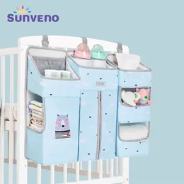 Sunveno Crib Organizer for Baby Crib Hanging Storage Bag Baby Clothing Caddy Organizer for Essentials Bedding Diaper Nappy Bag 220531