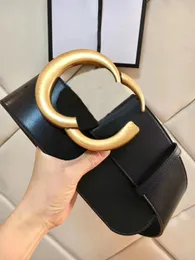 7,0 cm breite Damen-Taillengürteltaschen, hochwertige Designer-Ledergürtel mit goldfarbener Schnalle