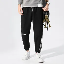 Herrbyxor kksky löpande män vinter casual tryckt stickbyxor streetwear jogger sport manliga tröjor homme overizd 4xl