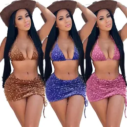 Designer feminino de roupas de banho de banho suspensas de lazer de duas peças de duas peças de moda sexy itens por atacado para negócios de boa qualidade k250