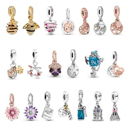 Top Quality New Fashion s925 Charms in argento stile europeo americano Fit Pandora Bracciale donna fai da te gioielli perline Pandents con scatola originale