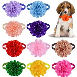 Odzież dla psów 50/100 sztuk muszka dla zwierząt krawat w kwiaty regulowane muszki obroża akcesoria produkty do pielęgnacji dla małych psów pies