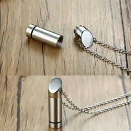 Pendant Necklaces Eternally Loved Hypoallergenic Fashion Stainless Steel Case Holder Cylinder Urn Memorial Necklace Jewelry Elle22