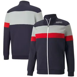 F1 jaqueta masculina com zíper uniforme de equipe de manga comprida suéter de corrida jaqueta outono e inverno quente suéter à prova de vento pode ser custom267w