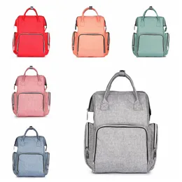 Vendita di moda borsa per pannolini marca insulare zaino per mamma di grande capacità impermeabile borse per pannolini per bambini fasciatoio con cerniera scozzese pannolino maternità viaggio borsa per allattamento