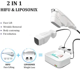 محمولة HIFU 2IN1 Liposonix التخسيس بالموجات فوق الصوتية ذي الدهون الماكينة آلات تشديد الجلد بالموجات فوق الصوتية 2 مقابض 2 مقابض