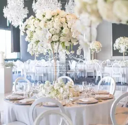 DIY 80 cm senaste höga mittstycken bröllop bord mittpieces dekoration blommor stativ dekorativa guldvaser för äktenskap