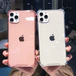 Weiche TPU-Telefonhüllen verkaufen für iPhone 13 12 Mini 11 Pro Max XS XR 8 Plus Transparente, stoßfeste Präzisionslöcher-Rückseite