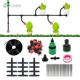 MUCIAKIE New 25M Micro Drip Irrigation Kits Garden Watering System for Plants Flowers DIY Automatic Adjustable Drippers Hose Set T200530