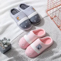 2022 TZLDN Winter Slippers Home Cottons Shoes Bedroom Warm Plush Living Room Soft Wearing Cotton Slippers Pattern 67bG#