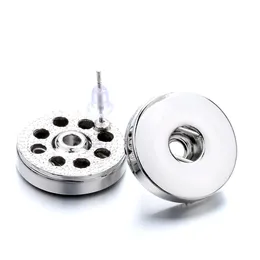 Brincos simples de prata de prata de 12 mm de 18 mm para homens para homens Snap Buttons Jóias