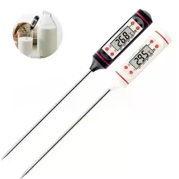 Rostfritt stål BBQ Kötttermometer Kök Digital Cooking Food Probe Hangable Electronic Barbecue Hushållstemperaturdetektorverktyg C0627X21