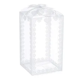 Clear PVC Box Packing Wedding/Christmas Favor Cake Packaging Chocolate Candy Dragee Apple Gift Event Transparent Box LX4832