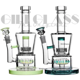 Glass Recycler Bong Vortex Bongs mocna rura wodna Cyklon Dab Rig Tornado Pigle olejne Rury palenia z kwarcowym paznokciem