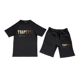 Men's Brand T-Shirt Two-Piece Suit Cotton Tracksuit Short-Sleeved T-Shirt Shorts Casual Trapstar Sportswear Clothes 220726
