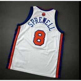 Chen37 Benutzerdefinierte Männer Jugend Frauen Vintage Latrell Sprewell College-Basketballtrikot Größe S-4XL oder benutzerdefiniertes Trikot mit beliebigem Namen oder Nummer