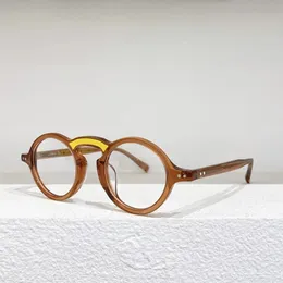 JAMES TART 468 Optische Brillen für Unisex, Retro-Stil, Anti-Blaulicht-Linsenplatte, runder Rahmen, Brille mit Box