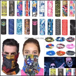 Sciarpa da ciclismo magica Maschera Foulard da esterno Sport Sci Snowboard Cappuccio antivento Clavas Turbante Maschere per motociclisti Party Drop Delivery 2021 Designe