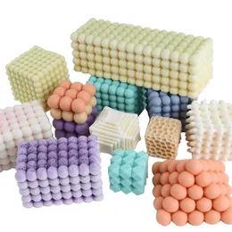 3D Big Square Cube Diy Soja Wax Siliconen Molds Handgemaakte ambachten aromatherapie gips kaarsenkaarsendecoratie gereedschap 220613