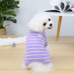 Köpek giyim bahar ve sonbahar oyuncak küçük köpek malzemeleri çizgili aşk dört ayaklı kıyafetler