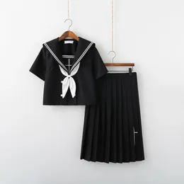 Одежда наборы черная школьная форма JK Sailor костюм Anime Cosplay Costum
