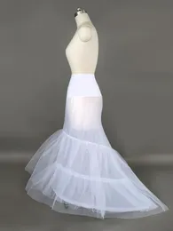 White Mermaid Petticoats 3 Hoops Women Bridal Petticot Wedding Crinoline Underskirt Wedding Accessories
