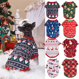 Świąteczne Pets T-shirt XS-L Rozmiar Xmas Wzór szczeniaka