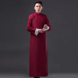 Etniska kläder kinesiska traditionella kostym för män lång mantel manlig antik klänning hanfu scen cosplay 89etnisk