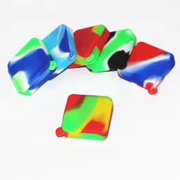 100pcs Silicone Dab Containers Diameter 9ml Jars One-piece Wax Oil Container Muiltiple Color Available DHL