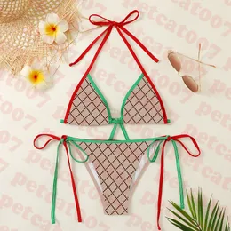 Haki Mayo Bayan Bikini Set Mektup Baskı Kadınlar Için Mayo Klasik Strappy Bayanlar Mayo