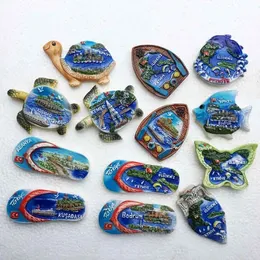 Turkey Tourist Souvenirs Fridge Magnets Refrigerator Stickers Paste Hand Painting Ceramic Home Decor Gift Ideas