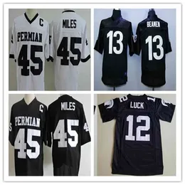 Chen37 Men's Friday Night Lights Movie Permian 45 Boobie Miles Dillon The Any Given Sunday Film Jamie Foxx Willie Beamen Football Black Jerseys