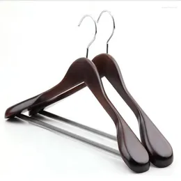 Hangers & Racks 4pcs/lot Adult Solid Wood Suit For Clothes Pegs Vintage El Wooden Household Hanger