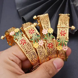 Bangle Wando Nigerian Wedding Gold Color Banles for woman moda Dubai Banglesbracelet hurtowa projekt myska myska