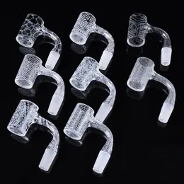 Smoking Accessories Wholesale Seamless Fully Weld Quartz Banger Nails Banger Beveled Edge Sandblasted 10mm 14mm Joint For Dab Rig Glass Bongs Sandblast FWQB15