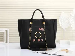 New Fashion Handbags Women Shoulder Bags Large Totes Chain Cross Body Strap Bag Leather Letter Luxury Purse Casual Travel Bag 45CM