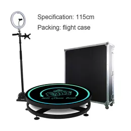 2022 Meteor LED Style Adjustable Photobooth 1-6 People 115 CM 360 Photo Booth Rotating Automatic 360 Video Booth