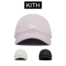 Kith Classic broderad baseballmössa Män kvinnor Sun Hat Trend Street Simple Cotton Baseball Cap MZ27 220517