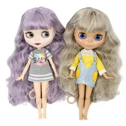 Lodowe DBS Blyth lalka 16 BJD Body Białe Skórkę Tan Tan Dark Mat Face Nude 30cm Anime Toy Girls Prezent 220707