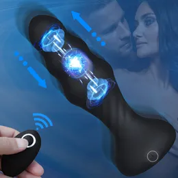 Chocante Anal Plug para Homens Prostate Massager Remoto Controle Masturbadores Mulher Dildo Anus Vibradores Dispositivos De Colisão Sexy Brinquedos