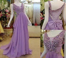 Luxuriöses lila Kristall-Abschlussballkleid 2022 mit Strass, sexy V-Ausschnitt, Perlenrüschen, Dubai-Abendkleider, elegante arabische formelle Kleidung, Vestidos De Noche, schicke Vestidos Gala