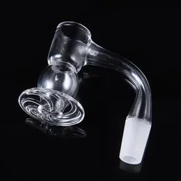 Acessórios para fumantes de forma de cabaça Liquidificador Spin quartzo Banger com balde de bola 10 machos de 14 mm 45 90 graus sem costura soldado chanfrado bisan banger unhas Tobacco Tool