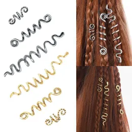 Hair Accessories Vintage Silver Adjustable Viking Dread Braids Dreadlock Beard Beads Cuffs Clips For Rings Women Men