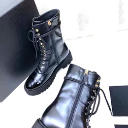 2022 Winter Women's Leather Boots Martin Boots хорошего качества модельер Lace Up Fashion Boot Размер 35-40