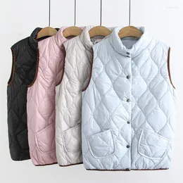 Chalecos de Mujer de talla grande, chaleco de invierno, chalecos Para Mujer, chaqueta Para Mujer, chaleco largo coreano de algodón con cuello levantado, chaleco femenino Luci22