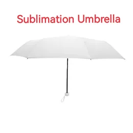 Sublimation Umbrellas Blanks Heat Transfer Straight DIY White Rain Windproof Umbrella B1