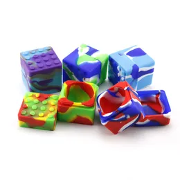 60ml Big Silicone Pad Silicon Storage Square Shape Wax Jars Dab Concentrate Tool Dabber Oil Holder for Dry Herb