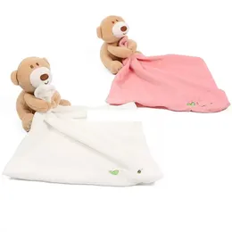 Baby Dormire Sleeping Appease Blanket Toddler Peluche Giocattoli Cartoon Bear Dolls Appeate Asciugamani 24 * 24 cm